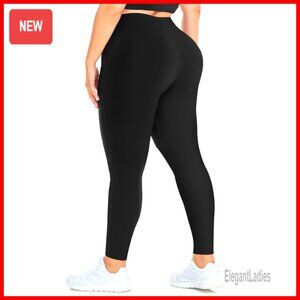 Plus Size High Waist Tummy Control Leggings Stretchy Workout Yoga Pants